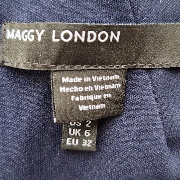 NWT MAGGY London Midi Sleeveless Dress Blue Size 2 - Picture 9 of 13